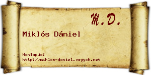 Miklós Dániel névjegykártya