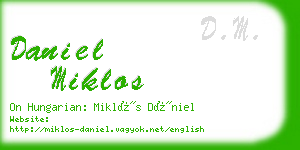 daniel miklos business card